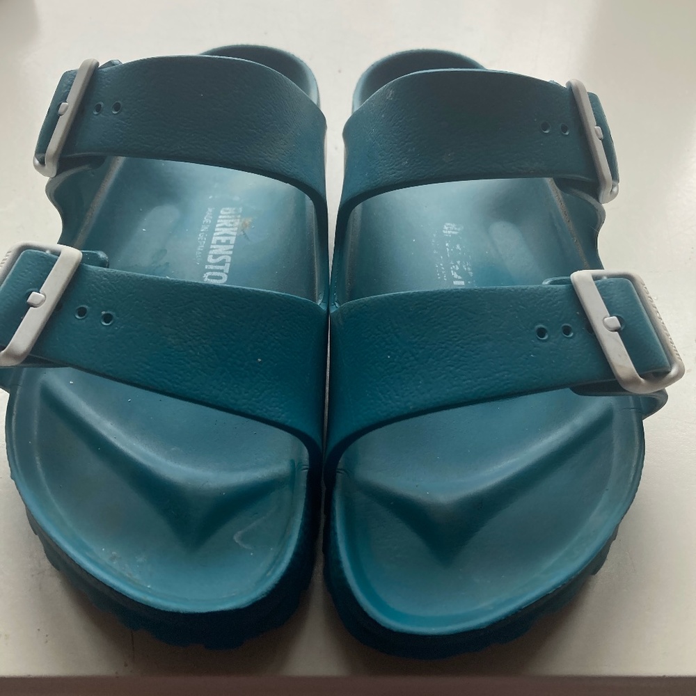 Birkenstock light EVA teal sandals sz 38
